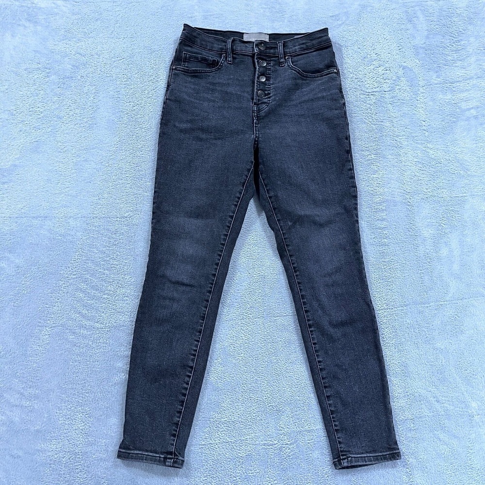 Everlane‎ High Rise Skinny Jeans Women's 26 Exposed Button Fly